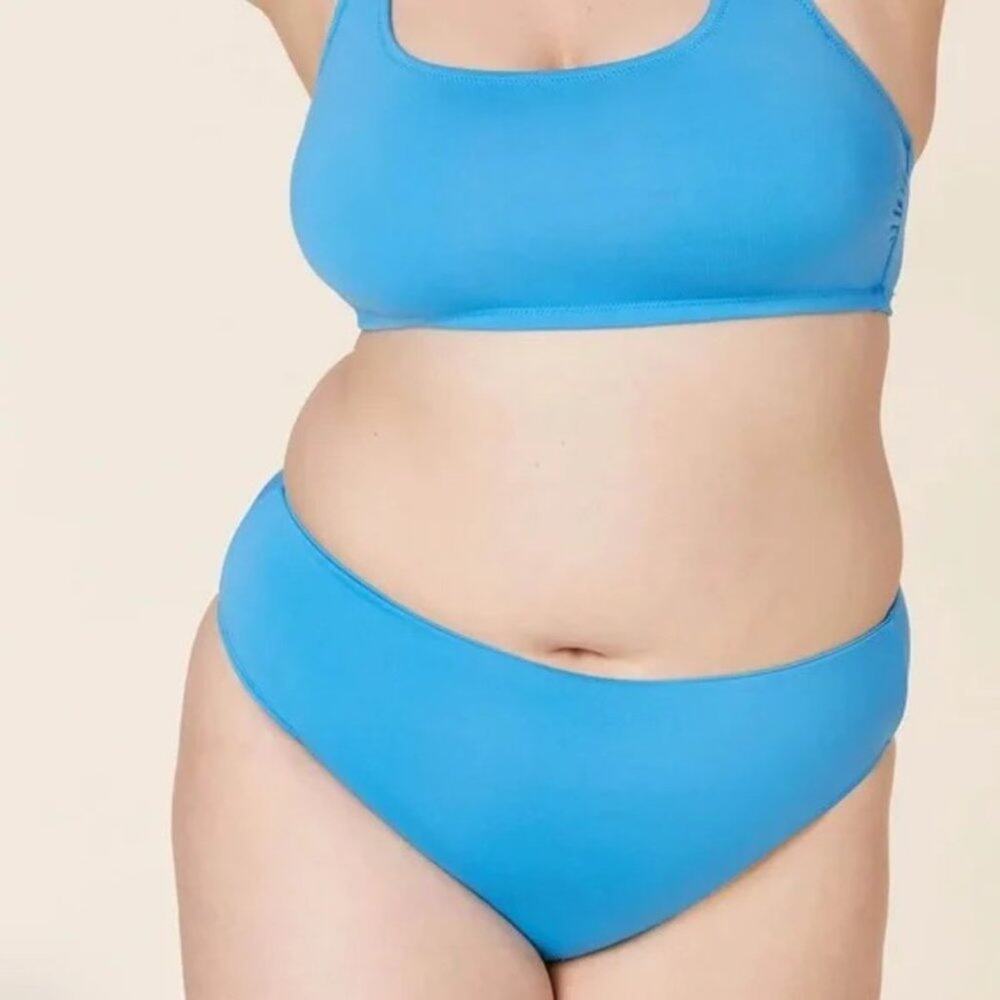 Andie Swim The 90s High Waisted Bottom Azul Electric Bright Blue Size‎ Medium